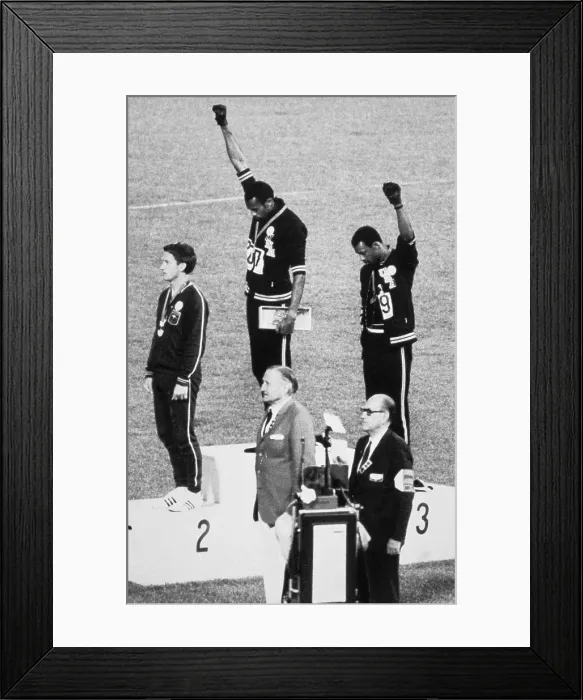 Framed Print : Olympic Atheletes on Podium