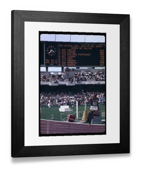 Framed Print : John Carlos Running the Two Hundred Meter Dash Framed Print : John Carlos Running the Two Hundred Meter Dash