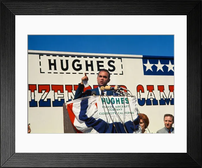 Framed Print : Wallace Speaking at Hughes Aircraft Framed Print : Wallace Speaking at Hughes Aircraft