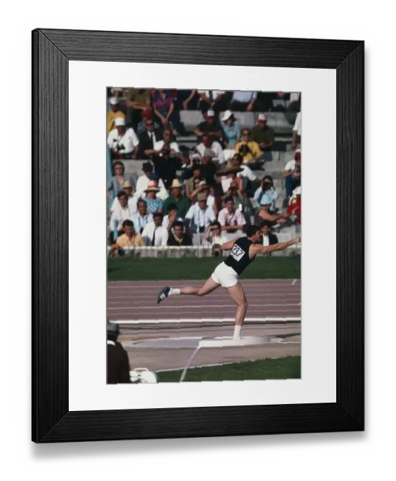 Framed Print : Athlete Tossing the Shot Put Framed Print : Athlete Tossing the Shot Put