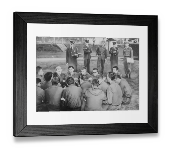Framed Print : Soldiers Staging Sit-in Protest at Presidio Framed Print : Soldiers Staging Sit-in Protest at Presidio