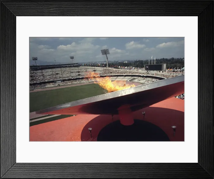 Framed Print : Olympic Flame And Stadium Framed Print : Olympic Flame And Stadium
