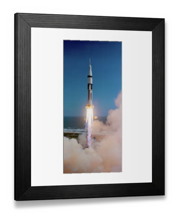 Framed Print : Saturn 1B with Apollo 7 Blasting Off Framed Print : Saturn 1B with Apollo 7 Blasting Off