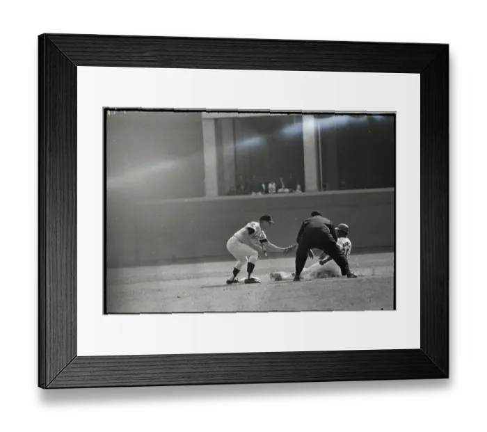 Framed Print : Lou Brock Tagged Out At Second Base Framed Print : Lou Brock Tagged Out At Second Base