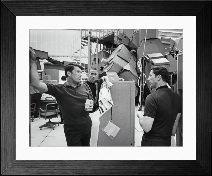 Framed Print : Apollo 7 Astronauts on Earth