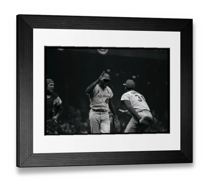 Framed Print : Bob Gibson and Orlanda Cepeda in Play Framed Print : Bob Gibson and Orlanda Cepeda in Play
