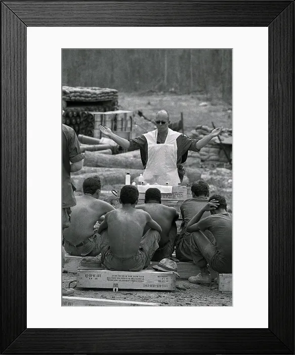 Framed Print : Chaplain Giving A Service In Vietnam Framed Print : Chaplain Giving A Service In Vietnam