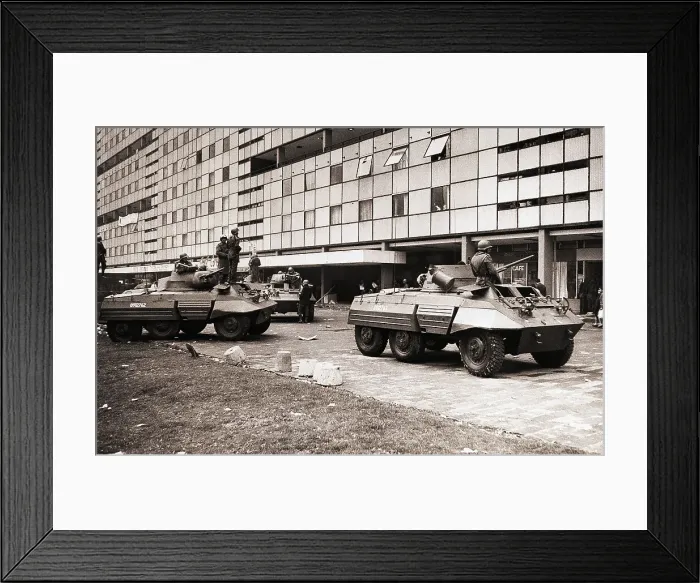 Framed Print : Mexican Soldiers Patrolling After Confrontation Framed Print : Mexican Soldiers Patrolling After Confrontation