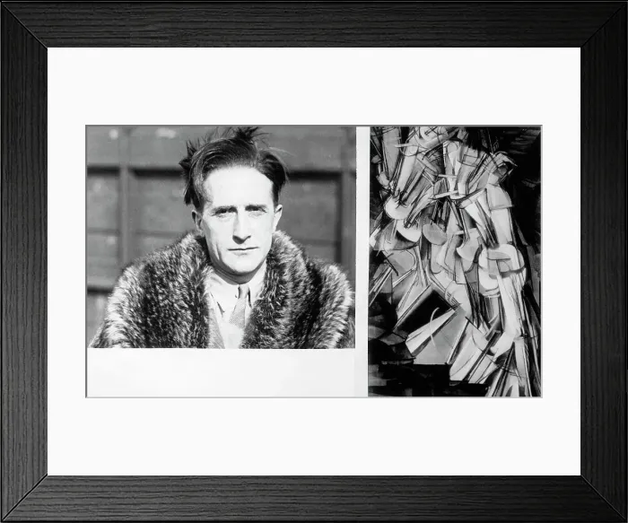Framed Print : Marcel Duchamp with Nude Descending a Staircase Framed Print : Marcel Duchamp with Nude Descending a Staircase