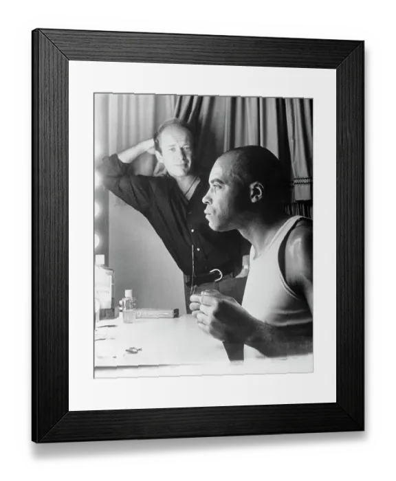 Framed Print : James Earl Jones Behind Scenes with Howard Sackler Framed Print : James Earl Jones Behind Scenes with Howard Sackler