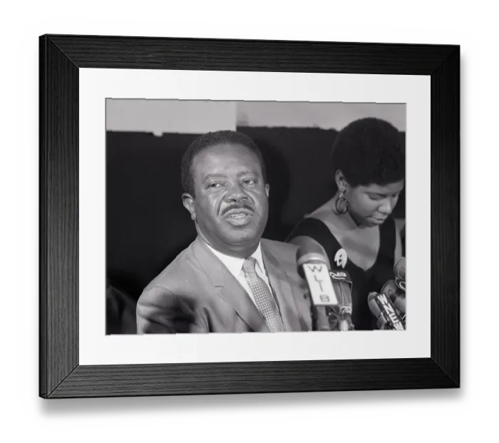 Framed Print : Ralph Abernathy at Press Conference Framed Print : Ralph Abernathy at Press Conference