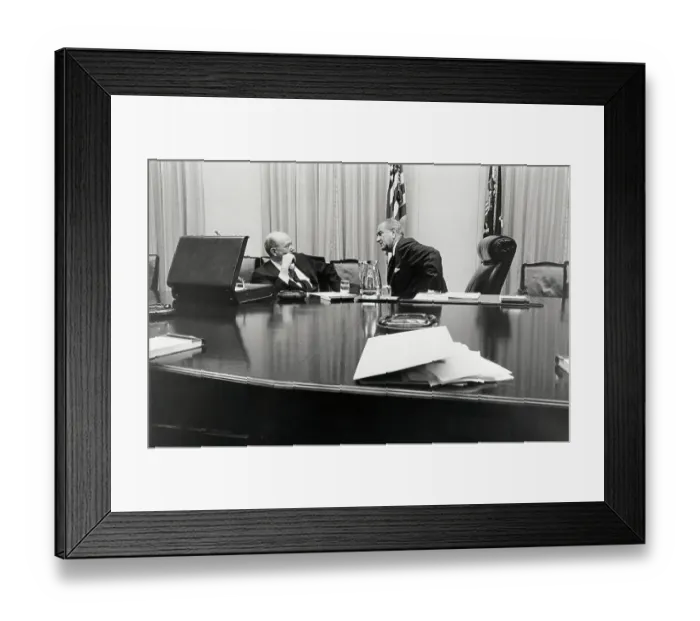 Framed Print : Lyndon Johnson & Dean Rusk Seated Framed Print : Lyndon Johnson & Dean Rusk Seated