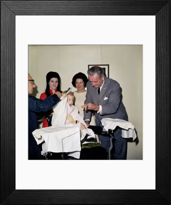 Framed Print : President Johnson And Family Framed Print : President Johnson And Family
