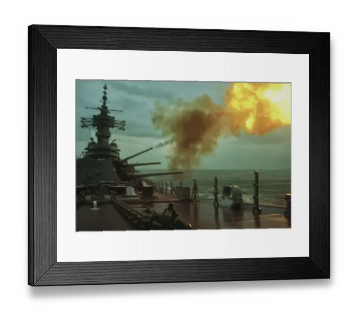 Framed Print : USS New Jersey, Vietnam War Framed Print : USS New Jersey, Vietnam War