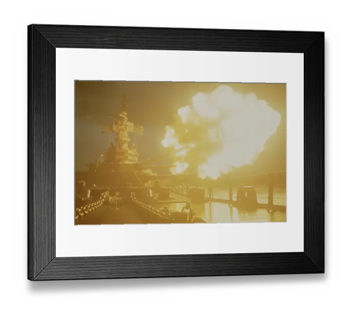 Framed Print : USS New Jersey, Vietnam War Framed Print : USS New Jersey, Vietnam War