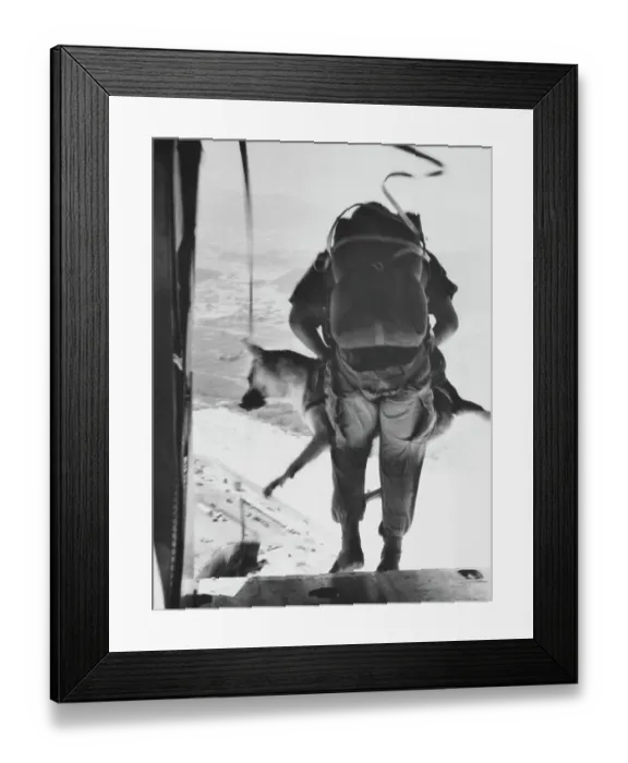 Framed Print : Sergeant Frank Spano & Lobo, Vietnam War Framed Print : Sergeant Frank Spano & Lobo, Vietnam War