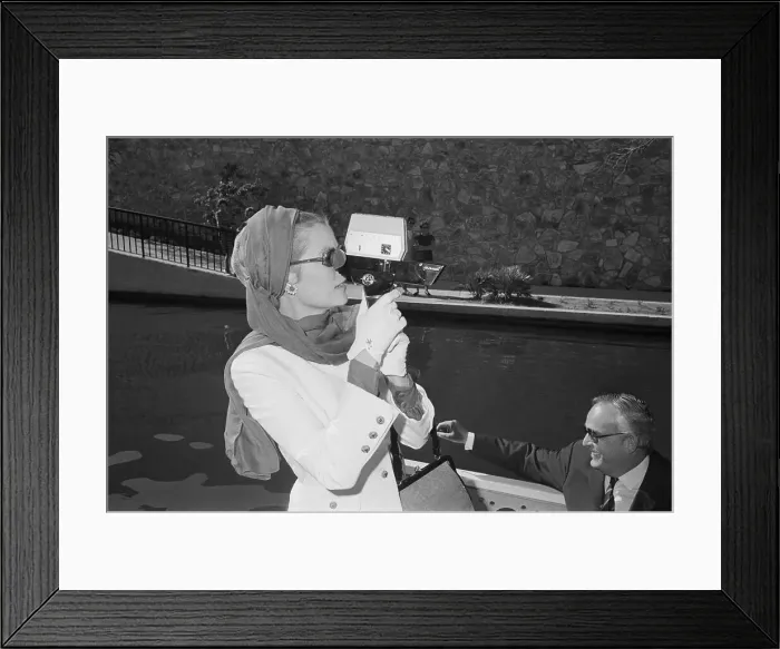 Framed Print : Princess Grace With Movie Camera Framed Print : Princess Grace With Movie Camera
