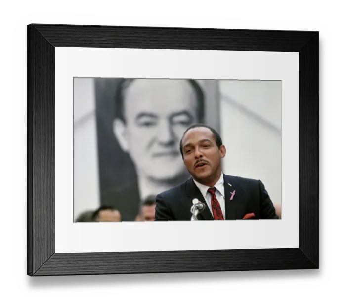Framed Print : Mayor Stokes Welcomes Hubert Humphrey Framed Print : Mayor Stokes Welcomes Hubert Humphrey