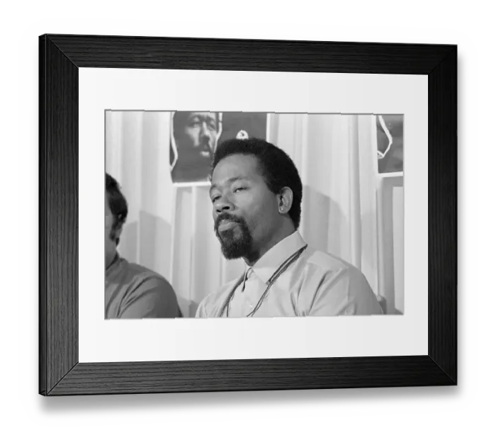 Framed Print : Eldridge Cleaver at Press Conference