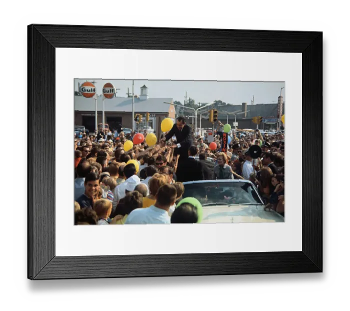 Framed Print : Nixon touring Suburban Philadelphia Framed Print : Nixon touring Suburban Philadelphia