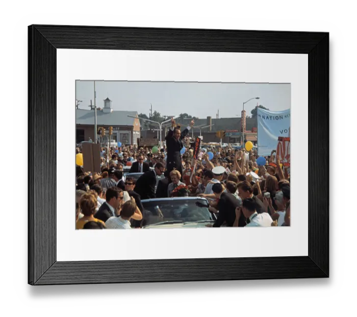 Framed Print : Nixon touring Suburban Philadelphia Framed Print : Nixon touring Suburban Philadelphia
