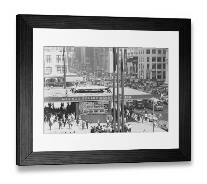 Framed Print : Aerial View of Outdoor Sparing Event at Madison Square Garden Framed Print : Aerial View of Outdoor Sparing Event at Madison Square Garden