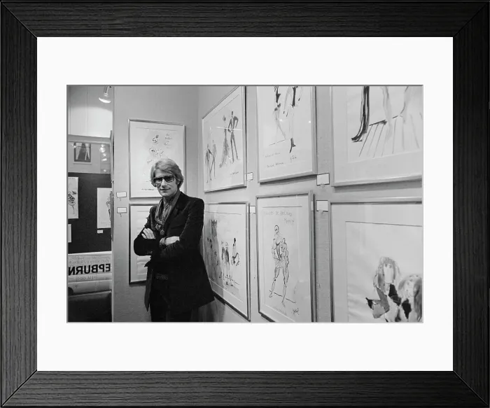 Framed Print : Yves Saint Laurent At an Exhibition Framed Print : Yves Saint Laurent At an Exhibition