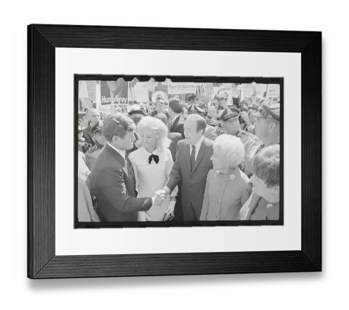 Framed Print : Edward Kennedy and Wife Meeting Hubert Humphrey Framed Print : Edward Kennedy and Wife Meeting Hubert Humphrey