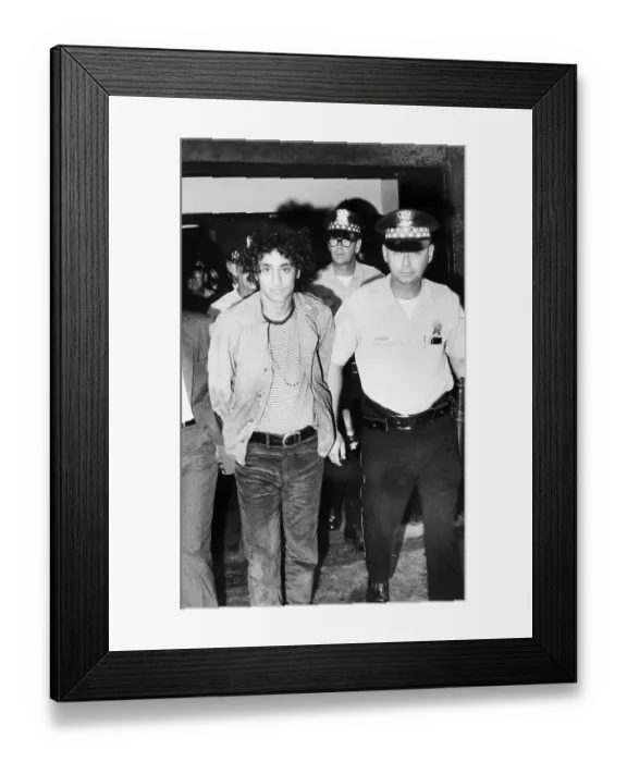 Framed Print : Police Lead Abbie Hoffman Away Framed Print : Police Lead Abbie Hoffman Away