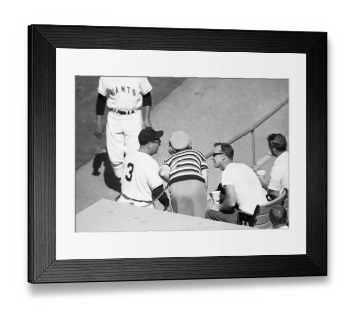 Framed Print : Willie Mays Confronts Hecklers from the Field Framed Print : Willie Mays Confronts Hecklers from the Field