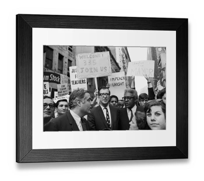 Framed Print : UFT President Albert Shanker and Bayard Rustin at Rally Framed Print : UFT President Albert Shanker and Bayard Rustin at Rally