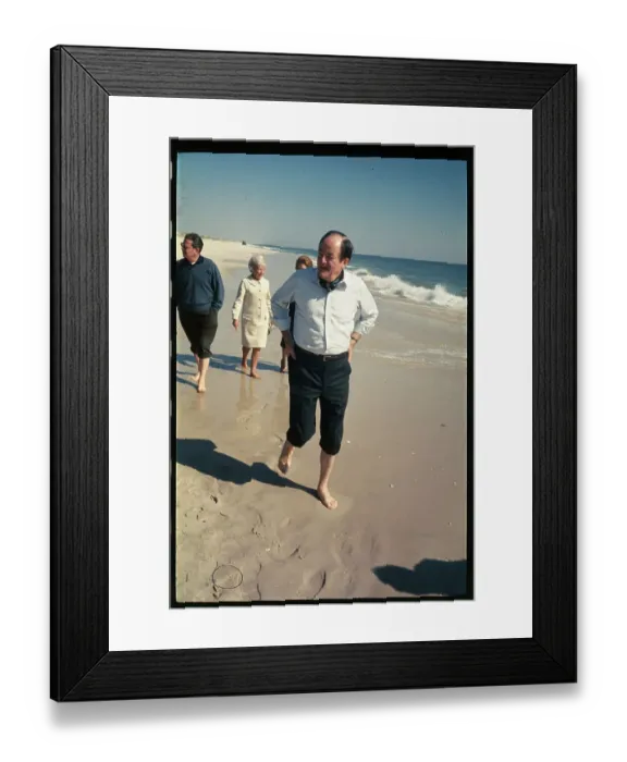 Framed Print : Hubert Humphrey Strolling on the Beach with Colleagues Framed Print : Hubert Humphrey Strolling on the Beach with Colleagues