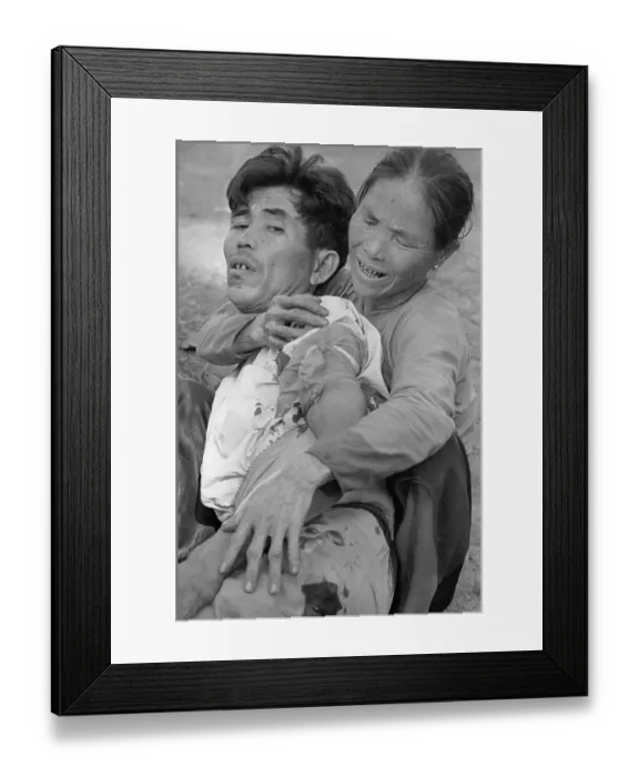 Framed Print : Wife with Injured Husband Framed Print : Wife with Injured Husband