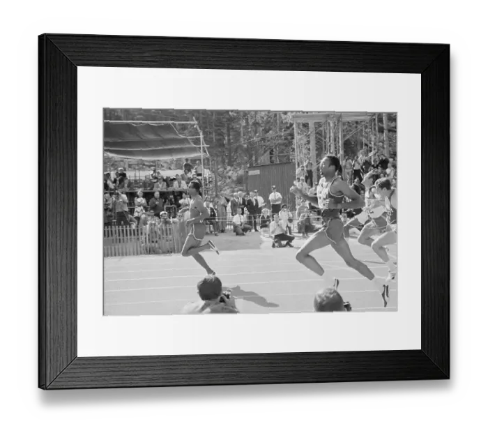 Framed Print : John Carlos Crossing Finish Line Framed Print : John Carlos Crossing Finish Line
