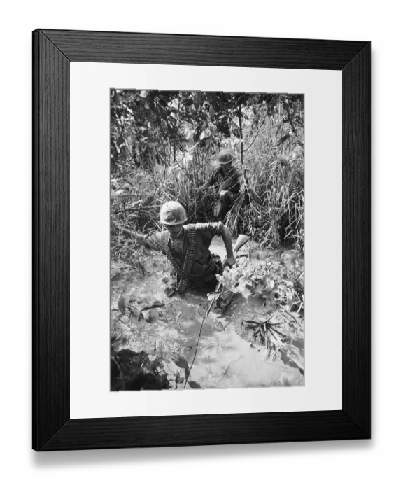 Framed Print : US Marines on Patrol in The Mekong Delta 1968 Framed Print : US Marines on Patrol in The Mekong Delta 1968