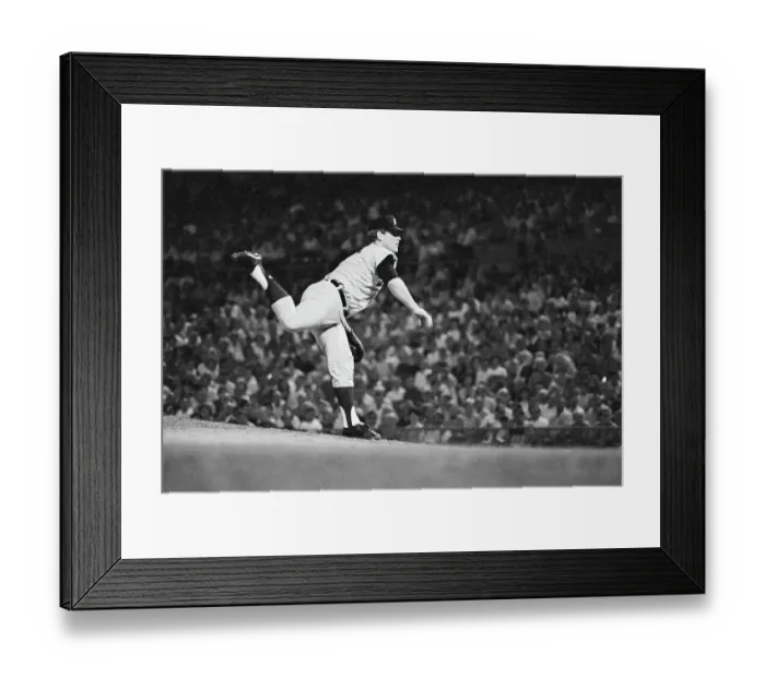 Framed Print : Denny McClain with His Leg in Air Framed Print : Denny McClain with His Leg in Air