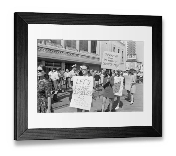 Framed Print : Demonstrators at the Miss America Pageant Framed Print : Demonstrators at the Miss America Pageant