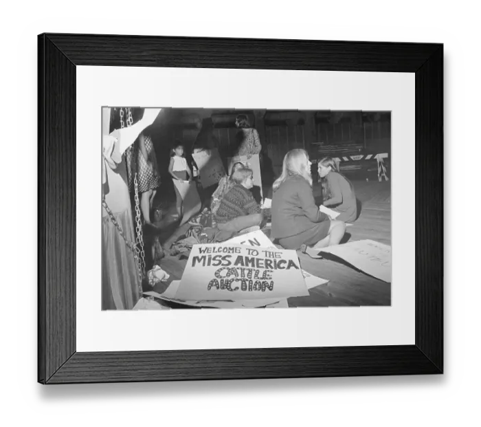 Framed Print : Demonstrators Picketing Miss America Pageant