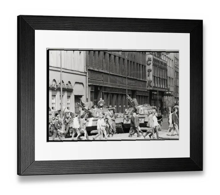 Framed Print : Soviet Tanks Roll Down Prague Street 1968 Framed Print : Soviet Tanks Roll Down Prague Street 1968