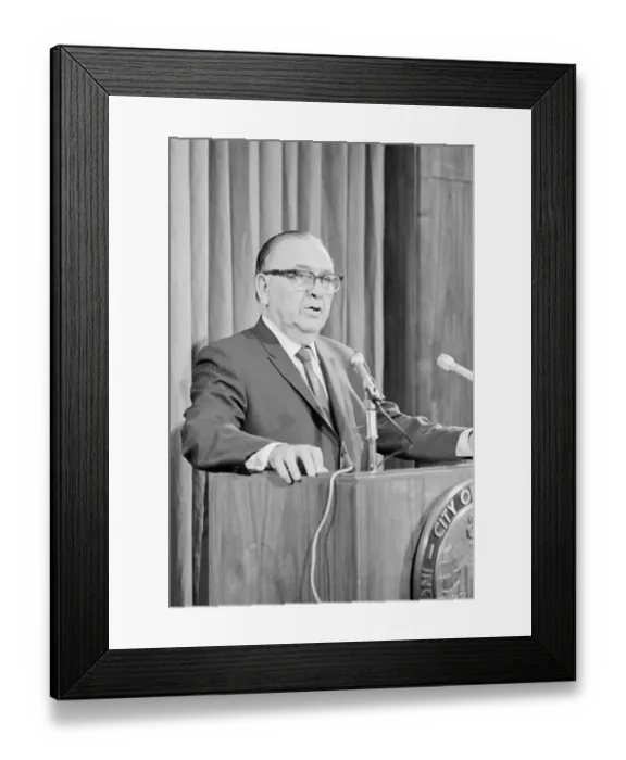 Framed Print : Chicago Mayor Richard J. Daley Speaking Framed Print : Chicago Mayor Richard J. Daley Speaking