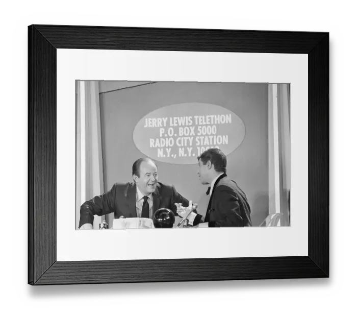 Framed Print : Hubert Humphrey And Jerry Lewis Framed Print : Hubert Humphrey And Jerry Lewis