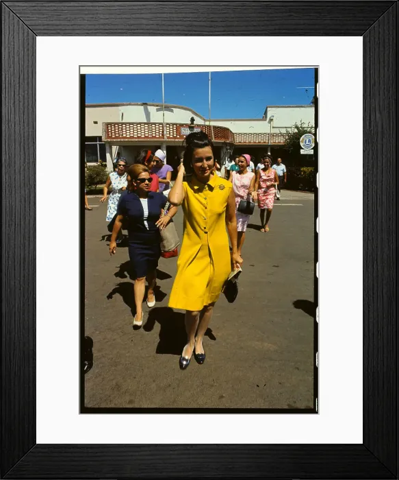 Framed Print : Anastasia Somoza Being Greeted at the Airport Framed Print : Anastasia Somoza Being Greeted at the Airport