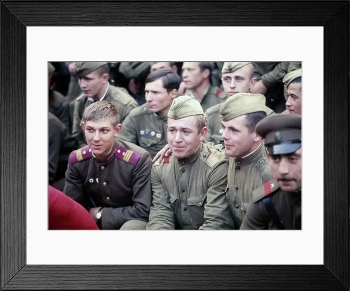 Framed Print : Soviet Army Soldiers In Prague Framed Print : Soviet Army Soldiers In Prague