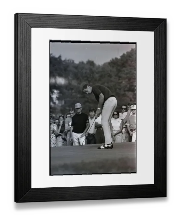 Framed Print : Teen Bruce Fleisher Shown Putting Framed Print : Teen Bruce Fleisher Shown Putting