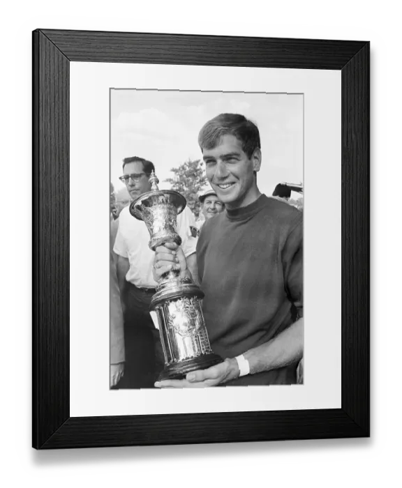 Framed Print : Man Holding Golf Trophy Framed Print : Man Holding Golf Trophy