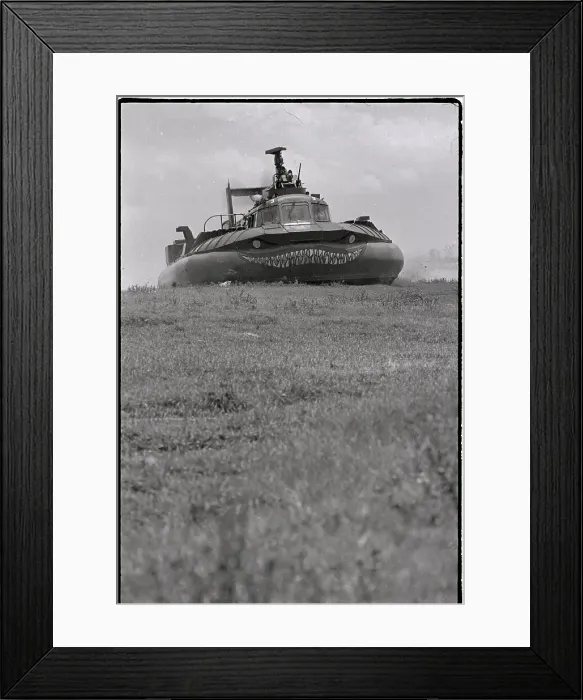 Framed Print : Decorated Navy Hovercraft