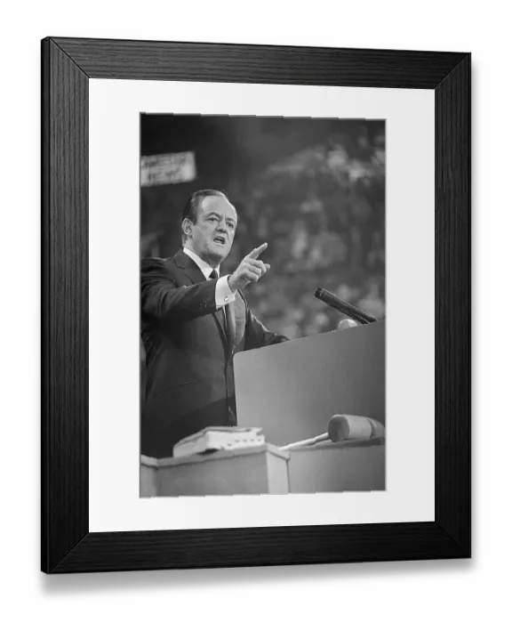 Framed Print : Hubert Humphrey Speaking, Democratic Conv Framed Print : Hubert Humphrey Speaking, Democratic Conv