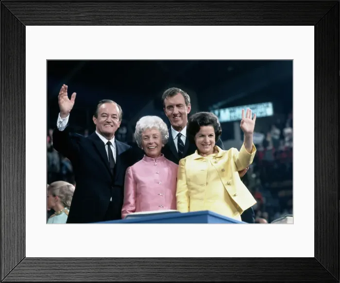 Framed Print : Hubert Humphrey, Edmund Muskie And Wives Framed Print : Hubert Humphrey, Edmund Muskie And Wives