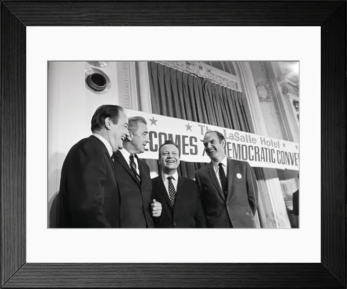 Framed Print : Eugene McCarthy and Hubert Humphrey