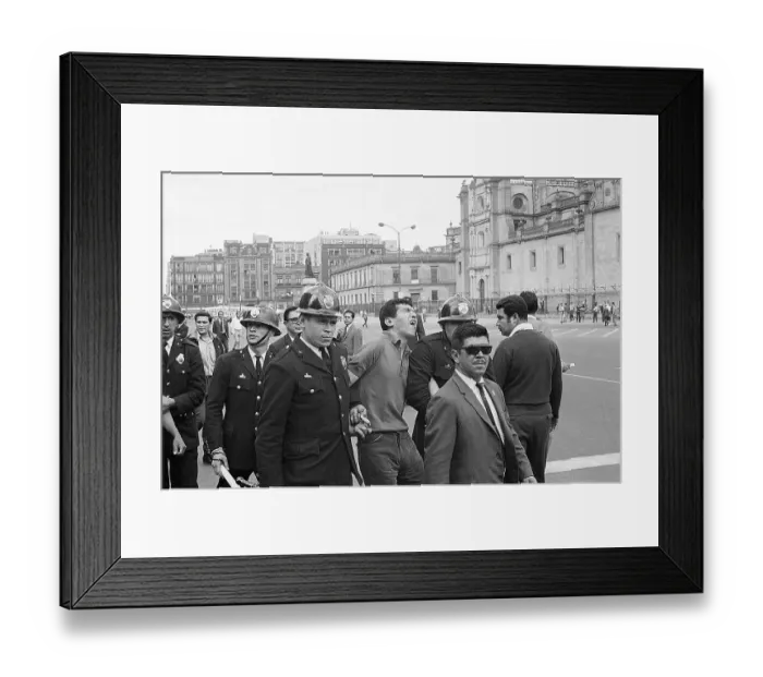 Framed Print : Police Escort Arrested Demonstrator Framed Print : Police Escort Arrested Demonstrator